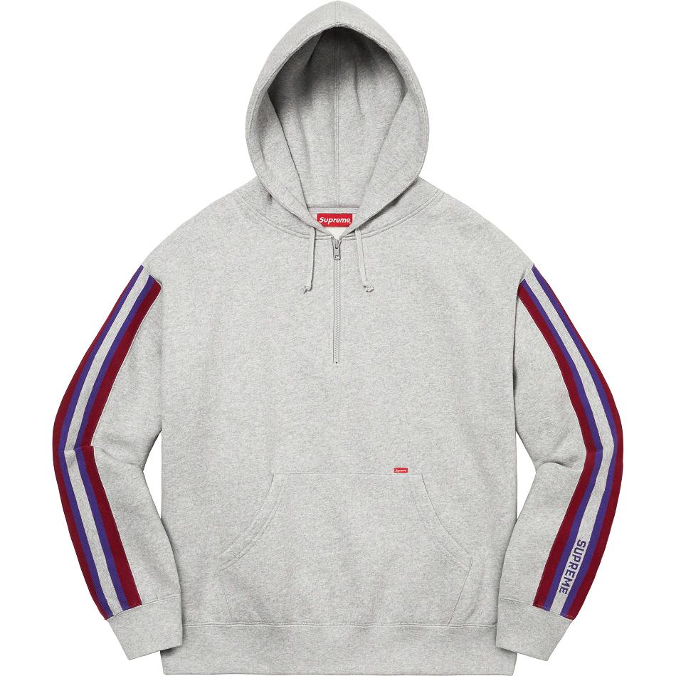 Sudaderas Supreme Half Zip Hooded Gris | Supreme 337DN